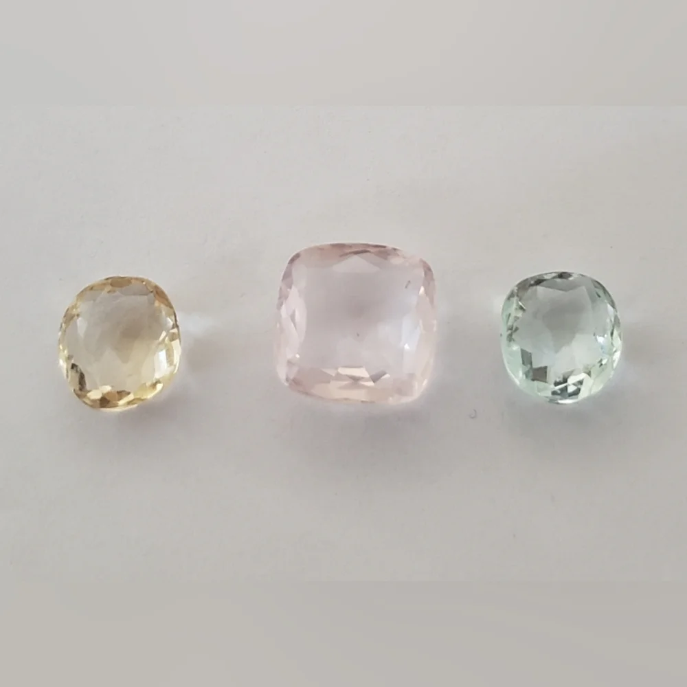 Beryl Gemstones, Trio, Loose, Brazilian - Picture 1 of 4